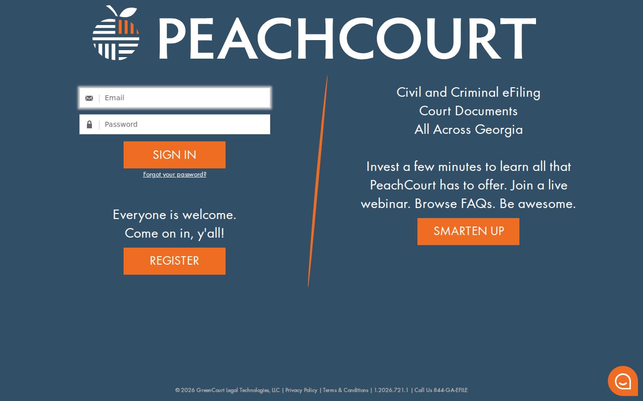 Georgia court records provider search access through PeachCourt