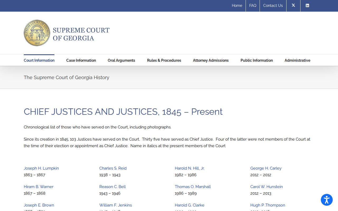 Georgia court records Supreme Court history and jurisdiction